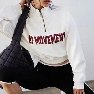 new FREE PEOPLE movement for the win quarter zip sweatshirt xs